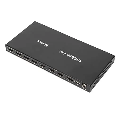 Produktbild: Bewinner 4x4 HDMI Splitter 4K 60Hz Video Splitter Intelligentes EDID-Management IR-Fernbedienung und Vernünftiges Design Hochkompatibler Spender mit Videoskalierungsfunktion(EU)