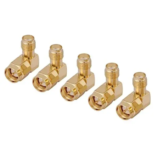 Produktbild: 5, 90 Grad Rechtwinkliger SMA-Stecker, HF-Koaxialadapter für HF-Kabel, Mikrostreifenleitung mit Impedanz 50 Ω, Frequenz 0,6 GHz, für Jedes Gerät mit SMA-Steckern