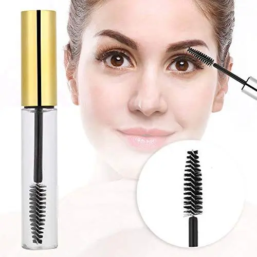 Produktbild: 5 Farben 10ml Leere Mascara Tube mit Wimpernstab, Wimpern Wachstum Öl Tube Container Mascara Flasche Nachfüllbar DIY Container Mascara Pinsel (1#)
