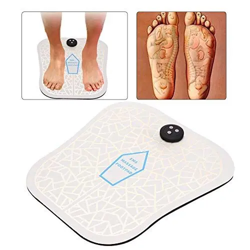 Produktbild: 5 Modi Ems Fußmassagegerät, 15 Intensitätsstufen Shiatsu Fußmassagegerät Tragbares, elektrisch beheiztes Fußschmerzlinderungspad Elektronische Muskelstimulation Fuß zur Unterstü