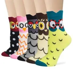 Produktbild: 5 Paar Damen Socken Tiere Lustige Bunte Socken Baumwolle mit Süße Katze Socken Geschenk für Damen Einheitsgröße