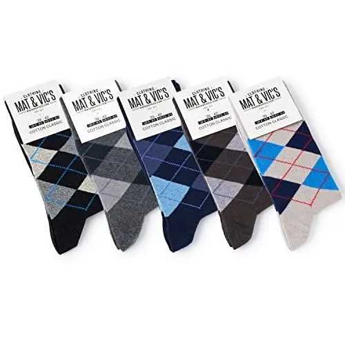 Produktbild: 5 Paar Socken von Mat & Vic's für Sie und Ihn - Cotton classic Socks, gekämmte Baumwolle, ohne drückende Naht, Komfortbund, OEKO-TEX Standard 100, Jeans Mix 1, 39-42