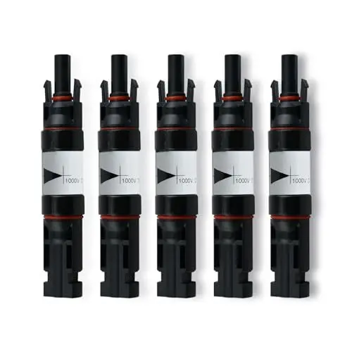 Produktbild: 5 Paar Solarstecker IP67 Wasserdicht, Stecker Solarpanel Männlich/Weiblich Solarpanel Kabelstecker, PV Stecker Kompatibel mit 6mm²-4mm² Solarkabel, Stecker Solaranlage (15A)