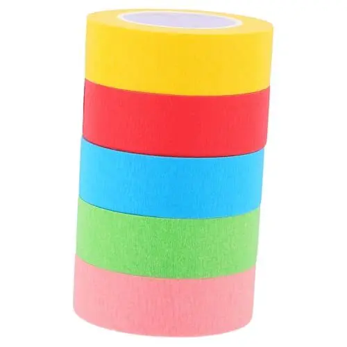 Produktbild: Operitacx Masking Tape Dekoband Hohe Klebkraft 5 Rollen Bastelband für Notizbücher Tagebücher Fotos