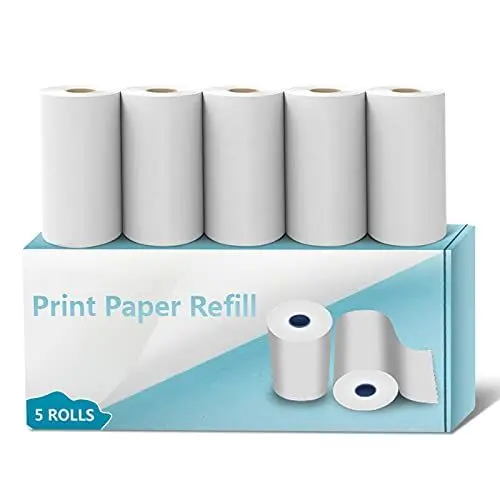 Produktbild: 5 Rollen Druckpapier für Kinderkamera, Sofortdruck Thermopapier, Nachfüllpapier für Kinderkamera (Länge: 23,95 Fuß & Breite: 2,28 Zoll)…