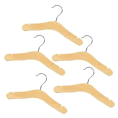 Produktbild: 5 STK Baby-Kleiderbügel Kleiderbügel für Kinder Rockbügel strapazierfähige Kinderbügel Kleiderbügel aus Holz Schwerlast-Kleiderständer Baby Kleiderbügel für den Kleiderschrank