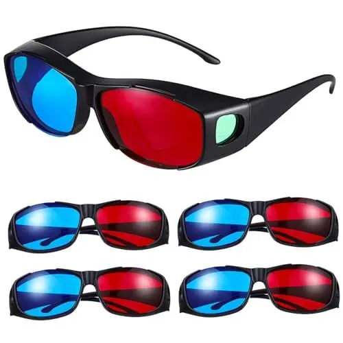 Produktbild: Angoily 5er-pack 3d-brille Cinema Es Anaglyph Es Videospiel Es Für 3d-filme Fernseher Heimkino
