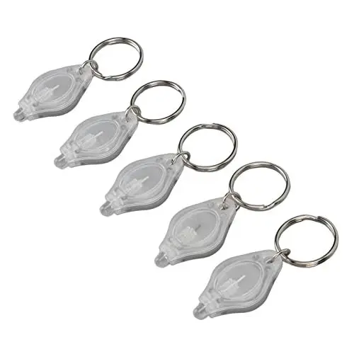 Produktbild: 5 STÜCKE Mini LED Schlüsselanhänger Taschenlampe Tragbare Schlüsselring Taschenlampe Finger Lampe Ultra Hell für Schmuck Erkennung Partys Jubeln Neuheit Spielzeug (Weißes