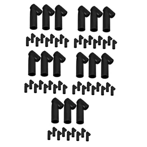 Produktbild: 5 Sätze Kite-verbindungs-t-stück Drachen-kunststoffstange Kunststoff-stabverbinder Baue Deinen Eigenen Drachen Drachen-kit Drachenzubehör Kinderhandwerk Black Plastik 12 Stück * 5 JOINPAYA