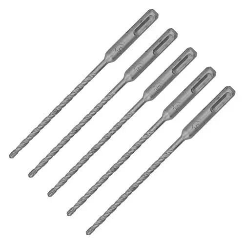 Produktbild: 5 Stück Bohrhammerbohrer, 160 Mm, 2 Nuten, Selbstzentrierender Betonbohrer, Hartmetallspitze, Schlagbohrer für Ziegelstein (5mm)