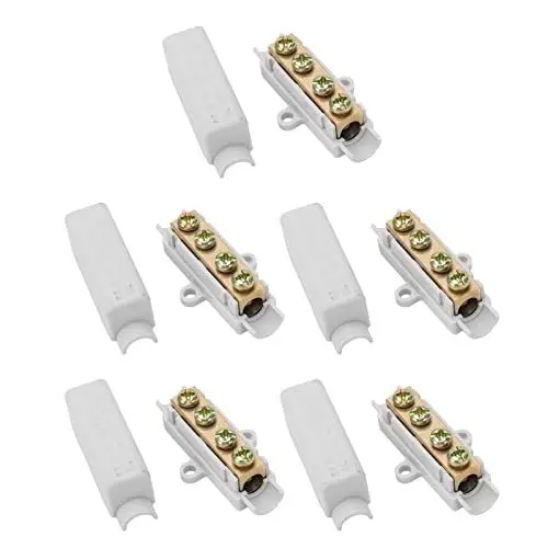 Produktbild: 5 Stück Drahtverbinder, Messing Leiter Doppelschrauben StoßDraht Klemmblock, 1000 V 100 A, Geeignet für 2,5 Bis 16 mm² Draht