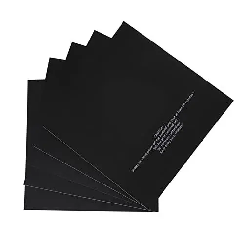 Produktbild: 5 Stück Druckeraufkleber Flexible Bauplatte für 3D-Drucker-Pads 220 X 220 mm Aufkleberbogen Zum Drucken von Build Printer Zubehör Schwarz
