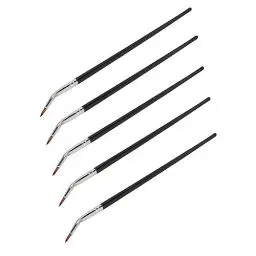 Produktbild: 5 Stück Eyeliner-Pinsel, Fein Abgewinkelt, Ultradünn, Abgeschrägter Flacher Winkel, Eyeliner-Pinsel, Präzisionspinsel, Augen-Make-up, Abgewinkelte Eyeliner-Pinsel, Kosmetisches Werkzeug für Concealer