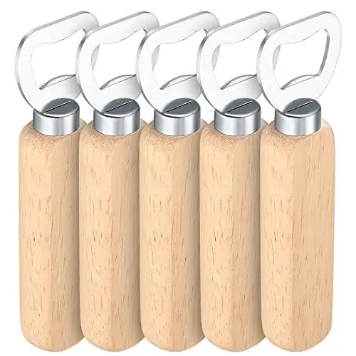 Produktbild: 5 Stück Flaschenöffner, Natur Kronkorkenöffner, Tragbare Kapselheber geschenke öffner Personalisierter für Männer Bier öffner