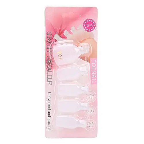 Produktbild: Brrnoo 5 Stück Gel-Nagellack-Entferner-Clips, Nail Art Soak Off Clip UV-Gel-Nagellack-Entfernungs-Wrap-Werkzeug, Transparent, Unscented