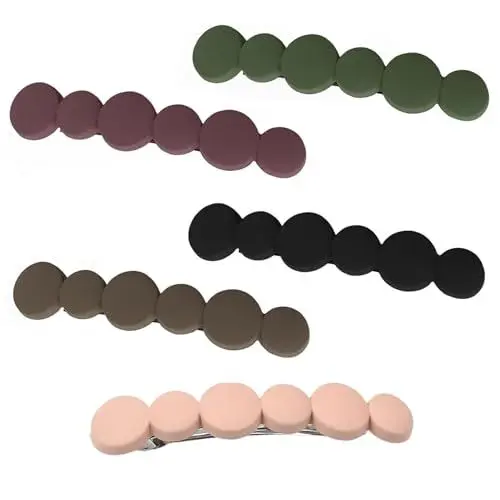 Produktbild: 5 Stück Haarspange Französische Haarspangen Damen Dünnes Haar Clips Damen, Automatische Haarspangen Haarclips für Frauen Mädchen Dickes Haar(5 Farben)