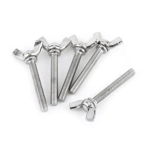 Produktbild: 5 Stück M6 DIN316 Daumen-Schmetterlings-M6-Flügelschraube 60 Mm, M6-Flügelmutter-Schraube M6-Rändelschraube M6-Flügelschraube Flügel-Handschrauben Bolzen (M6*40mm)