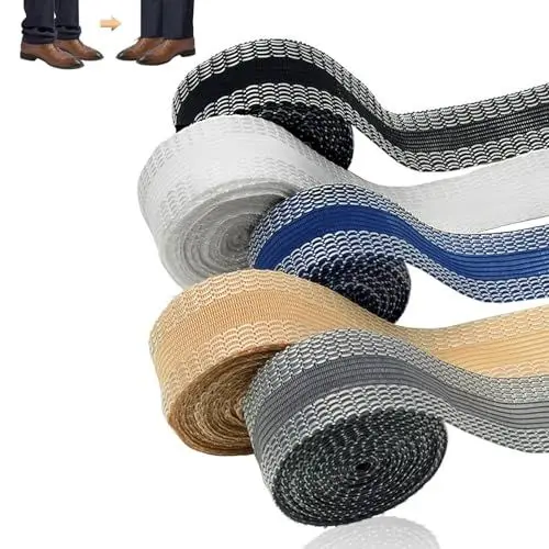 Produktbild: 5 Stück Saumband zum Aufbügeln für Hosen, 5 M x 2.5 CM Bügelband Waschfest Hosenband Hosen Stoffband Kein Nähen Erforderlich Bügelsaumband für Säume Röcke Jeans