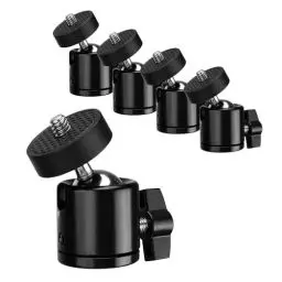Produktbild: 5 Stücke Kugelkopf Stativ, PARFCO 360° Drehbar Mini Stativkopf, Blitzschuhadapter 1/4 Universalschnittstelle, Kugelgelenk für Stative, Einbeinstative, Kameras