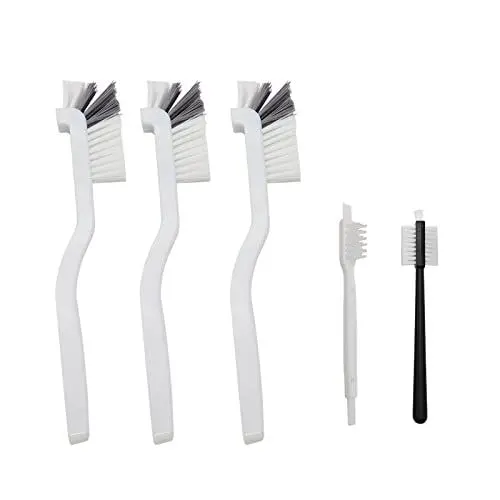 Produktbild: 5 Stücke Reinigungsbürsten-Set Mit 3 Gebogenen Reinigungsbürsten, 1 Doppelseitige Rillenreinigungsbürste, Langstielige Reinigungsbürste, 1 Einseitige Spülbürste, Fensterputzbürste Gläserspülbürste