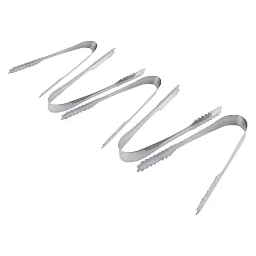 Produktbild: 5 Süße Schaufeln/5 Eiszangen aus Edelstahl, Party-Supermarkt, Café, Restaurant, Grill, Buffet, Bar, Leicht und Einfach zu Bedienen (5* Pinzette)