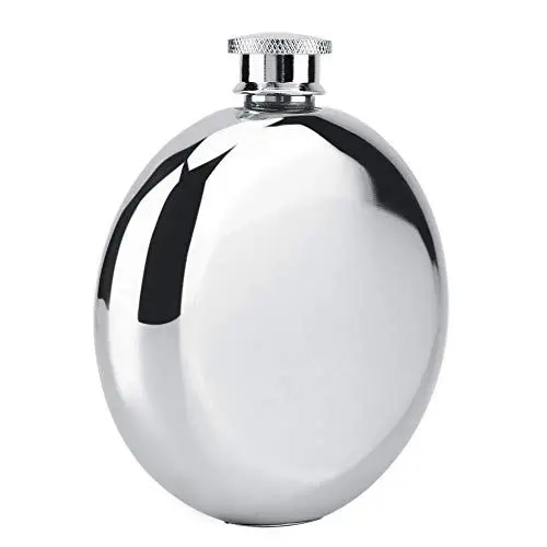 Produktbild: 5 Unzen Schnapsflasche, Tragbare Edelstahl Wein Whisky Flasche Runde Alkohol Flasche mit Trichter für Männer & Frauen, Outdoor Strand BBQ Reise Tasche Flachmann Trinkflasche