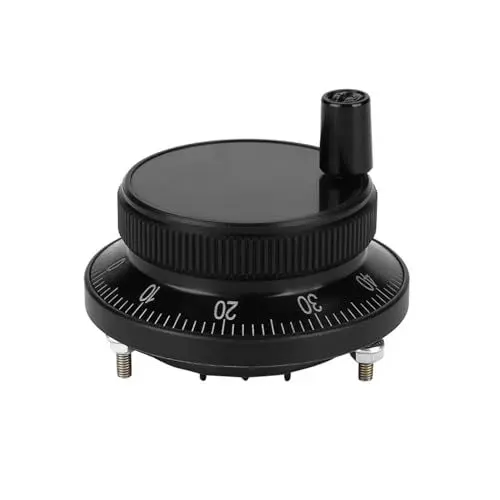 Produktbild: 5 V 60 mm Handrad-Impulsgeber, manuelle Steuerung des CNC-Systems für Fräsmaschine, Fräsmaschine, reibungsloser Betrieb, präzise Steuerung, leichte Fräsmaschine (Schwarz)