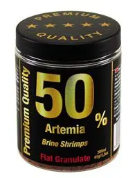 Produktbild: 50% Artemia Flachgranulat Premium Qualität, Fischfutter Aquarienfische, Pflanzenproteine Vitamine Mineralien, Diskus Kampffische Barsche Welse, Alleinfuttermittel, Hauptfutter Süß-und Meerwasserfische