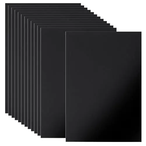 Produktbild: Rixotix 50 Blatt Tonpapier Schwarz A4, Tonkarton Schwarzes Papier A4 Bastelkarton Fotokarton Bastelpapier Scherenschnittpapier für Malen Papierschnitte Kartenherstellung Scrapbook Basteln(Schwarz)