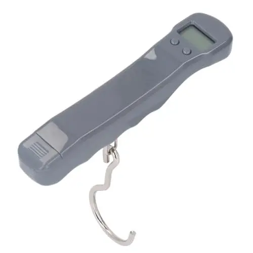 Produktbild: 50 Kg Digitale Gepäckwaage, LCD-Display mit Hintergrundbeleuchtung, Konzipiert für Reisen, Ergonomischer Griff, Langlebig, mit Gummifarbe, für Koffer, Rucksack
