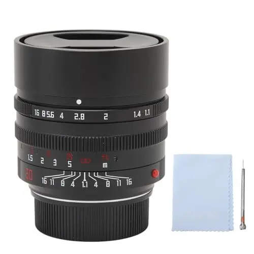 Produktbild: 50 Mm F1.1 Objektiv mit Manueller Fokussierung für Leica M Mount M240 M3 M6 M7 M8 M9 M9p M10 Kamera, Vollformat, Große Blende, Manuelles Fokusobjektiv, Standard-Porträtobjektiv