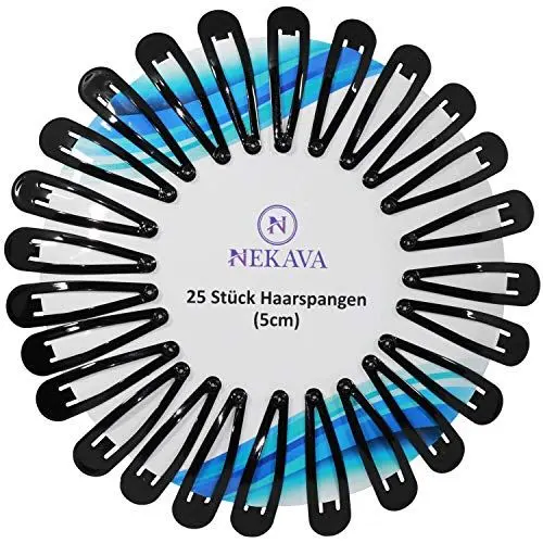 Produktbild: 50 Stück Haarspangen schwarz für Damen | Mädchen | Herren. Haarclips sind hochwertig und robust und geben der Frisur perfekten Halt. Haarspange (5cm)