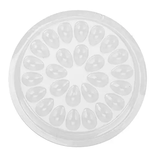 Produktbild: 50 Stück Kleberhalter für Falsche Wimpern, Klebepad aus Kunststoff in Blumenform mit 26 Vertiefungen, Make up Werkzeug für die Wimpernverlängerung, Kleberhalter für Falsche Wimpern