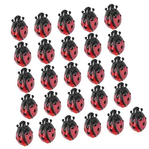 Produktbild: 50 Stück Marienkäfer Glasperlen Kit Zur Schmuckherstellung Perlen Für Die Herstellung Von Armbändern Glasperlen Masse Handgefertigte Lampwork-perlen Perlen Formen Empfindlich Tier