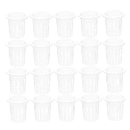 Produktbild: 50 Stück Pflanzkorb Netzbecher Aquaponik-schlitzbecher Hydroponisches Anbausystem Hydrokulturbecher Netztöpfe Hydroponisch Netztöpfe Für Gärtnereien Mesh-gartennetz Plastik KITANDOVE