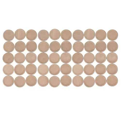 Produktbild: 50 Stück Runde Holz-Anhänger-Tabletts, Runde Leere Lünette-Anhänger-Tabletts Basis, 30 Mm Außendurchmesser, Runde DIY-Platane-Holz-Lünette-Anhänger-Tabletts für die Schmuckherstellung