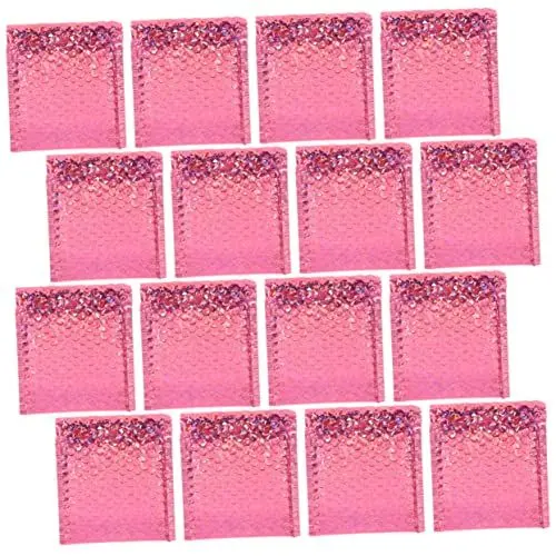 Produktbild: 50 Stück Schaumstoffbeutel Verschlussbeutel Transportverpackungsbeutel Rosa Poly-versandtaschen Kleine Bubble-mailer Bubble Mailer Zum Verpacken Rosy Farbige Pet-aluminiumfolie DIYEAH