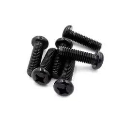Produktbild: 50 Stück schwarze 304-Edelstahl-Kreuzschlitz-Rundkopfschrauben M1,4 M1,6 M2 M2,5 M3 kleine Maschinenschrauben GB818(5mm,M1.4)