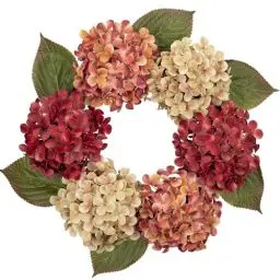 Produktbild: 50 cm Künstlich Hortensien Herbstkranz Künstlich Türkranz Künstlich Herbstkranz für Halloween, Thanksgiving-Kranz-Ideen für Ihre Haustür, Innen-und Außendekoration Tisch Herbst Dekoration