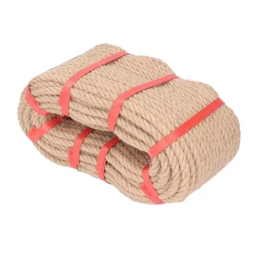 Produktbild: 50 m Jute-Schnur zum Basteln, Jute-Seil, Länge, mehrsträngiges Jute-Schnur-Seil, DIY-Handwerkszubehör, Haltbarkeit, Heimdekoration (8mm)