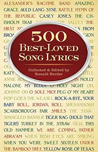 Produktbild: 500 Best-Loved Song Lyrics (Dover Song Collections)