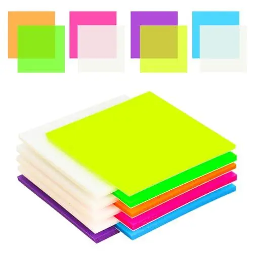 Produktbild: 500 Blätter Transparente Haftnotizen -10 Pads Transparent Sticky Notes Selbstklebende Wasserfest Klebezettel für Schulsachen, Büro, Hause,Lehrerbedarf Schulsachen Must Have (75×75 mm,7 Farbens)…
