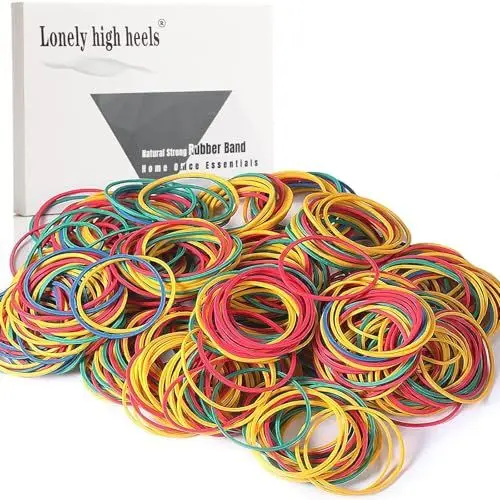 Produktbild: 500 Stücke Bunte Gummibänder Gummiringe Große Gemischte Elastische Gummibänder Dehnbare Bänder Mülleimer Bänder für Haushalt, Arbeit, Büro