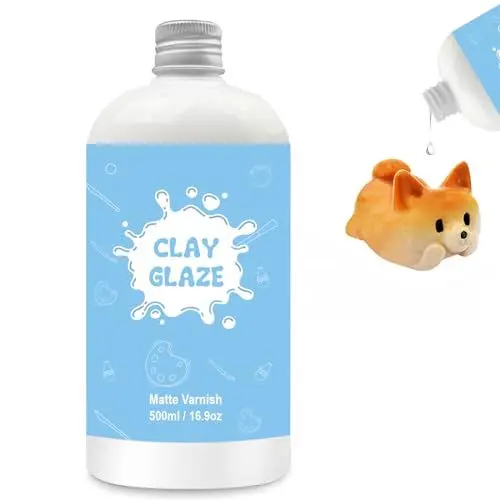 Produktbild: 500 ml Air Dry Clay Glaze，glasuren für ton lufttrocknend,ton glasur ohne brennen， Tontöpfe zur Verhinderung von Rissen, Kratzern und Abrieb von Ton, auch mit Matte Effekt (Matte)