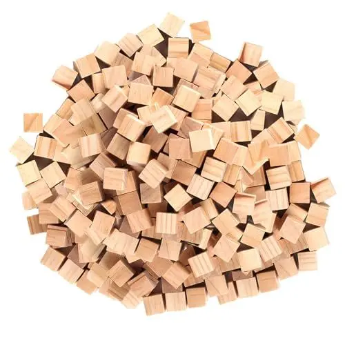 Produktbild: 500 x Holz Würfel 10mm Kleine Holzwürfel zum Basteln, Holzwürfel Blanko Natürliche, Quadrat Holzklötzchen zum Basteln, Bastelklötzchen, Holzklötze zum Basteln für DIY Handwerk Zahlen Malen Deko
