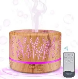 Produktbild: 500ml Aroma Diffuser Luftbefeuchter Humidifier, Aromatherapie Diffuser BPA Frei für Ätherische Öle, Öle Diffusor mit Timer 7 LED Lichtfarben für Baby Zuhause Schlafzimmer Büro Yoga