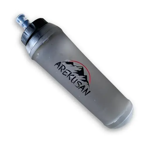 Produktbild: 500ml TPU Faltbare Trinkflasche Sport, Soft Flask, Wasserflasche BPA-Frei Geschmacksneutral, Sportflasche für Trinkrucksack Fahrrad, Wandern, Joggen, Trekking, Camping, Outdoor und Klettern Trinkblase