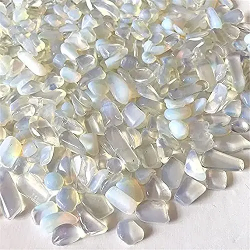 Produktbild: Perlin 500stk Mondstein Perlen, Opal, Edelstein Perlen 3mm ~ 5mm Trommelstein Chip Syntetischer Edelsteine Halbedelstein Schmuckperlen Schmuckstein, Beads Gemstone