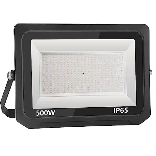 Produktbild: 500W LED Strahler Außen, IP65 Wasserdicht Außenstrahler LED Fluter 30000LM Scheinwerfer Flutlicht, Aussenstrahler für Hinterhof, Garten, Werkstatt, Hof, Auffahrt, Türen, Garage, Flur(Warmweiß, X1)