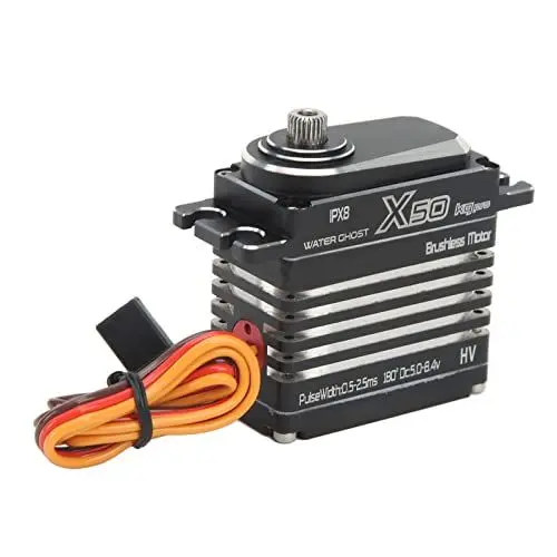 Produktbild: 50KG RC Auto Lenkservo, Aluminiumlegierung Hochleistungs Hochgeschwindigkeits Wasserdichtes RC Digital Servo für 1/8 1/10 RC Auto